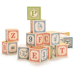 Uncle Goose Classic ABC Blocks 28 Piece Uppercase Set with Storage Box by Uncle Goose - American Made