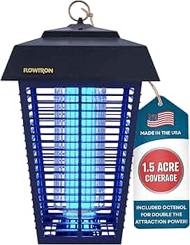 Flowtron Bug Zapper, 1.5 Acre Outdoor Coverage, 80W, Made in USA by Flowtron - American Made