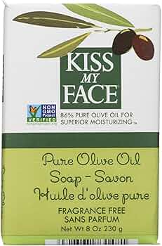 Kiss My Face Pure Olive Oil Bar Soap 8 oz by Kiss My Face - American Made