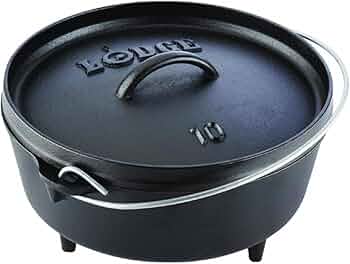 Lodge 4-Quart Cast Iron Camp Dutch Oven with Lid by Lodge Cast Iron - American Made