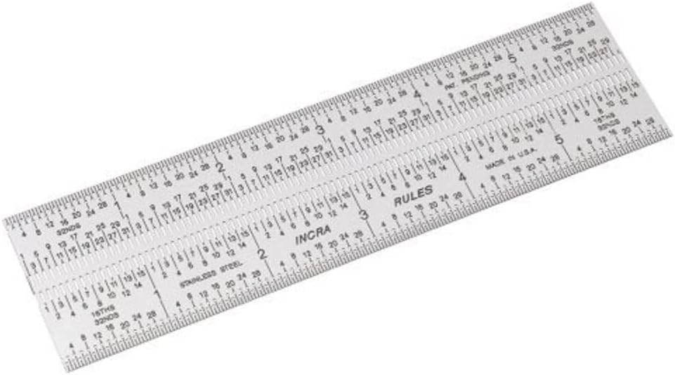 INCRA RULE06 Rules Marking Rulers 6 Inch by INCRA Tools - American Made