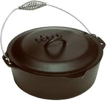Lodge 7-Quart Cast Iron Dutch Oven with Spiral Bail Handle by Lodge Cast Iron - American Made