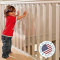 KidKusion Indoor/Outdoor Banister Guard Clear 15-Foot by KidKusion - American Made