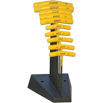 Bondhus 13189 Balldriver and Hex T-Handle Set with Stand, 8-Piece, Metric by Bondhus - American Made