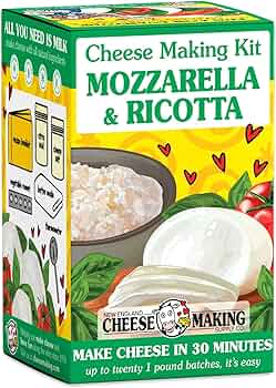 New England Cheesemaking 30-Minute Mozzarella and Ricotta Kit by New England Cheesemaking Supply Company - American Made