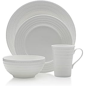 Fiesta 16-Piece Service for 4 Dinnerware Set, White by Fiesta - American Made