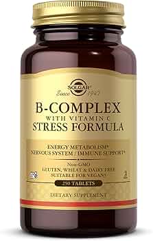 Solgar B-Complex with Vitamin C Stress Formula 250 Tablets by Solgar - American Made