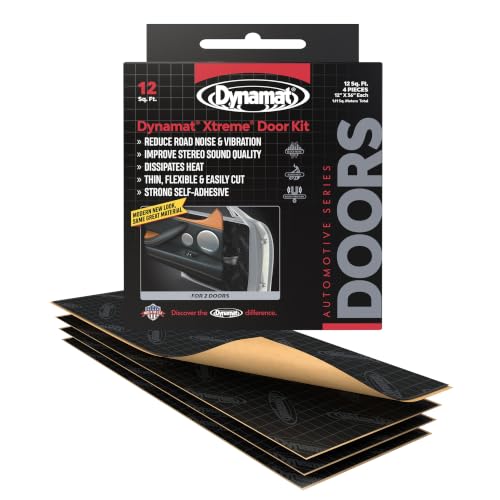 Dynamat Xtreme Sound Deadening Car Insulation Door Kit 10435 – Pre Cut Noise Dampening Kit for 2 Standard Car by Dynamat - American Made