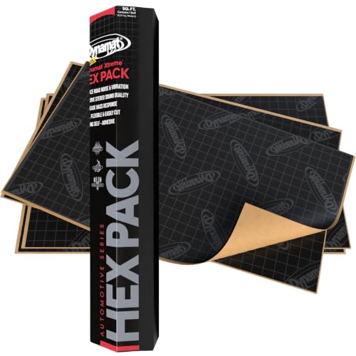 Dynamat Xtreme Sound Deadening Car Insulation Single Sheet Hex Pack 10425 – Noise Dampening for Floor, Doors by Dynamat - American Made