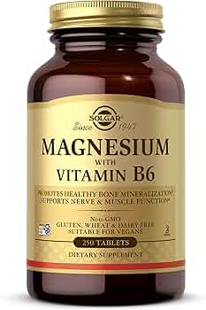 Solgar Magnesium with Vitamin B6 250 Tablets by Solgar - American Made