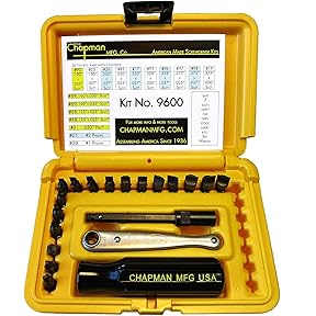 Chapman Mfg 5575 Master Ratchet Screwdriver Set Made in USA by Chapman Manufacturing - American Made