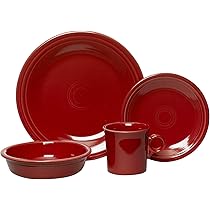 Fiesta 4-Piece Place Setting, Scarlet by Fiesta - American Made