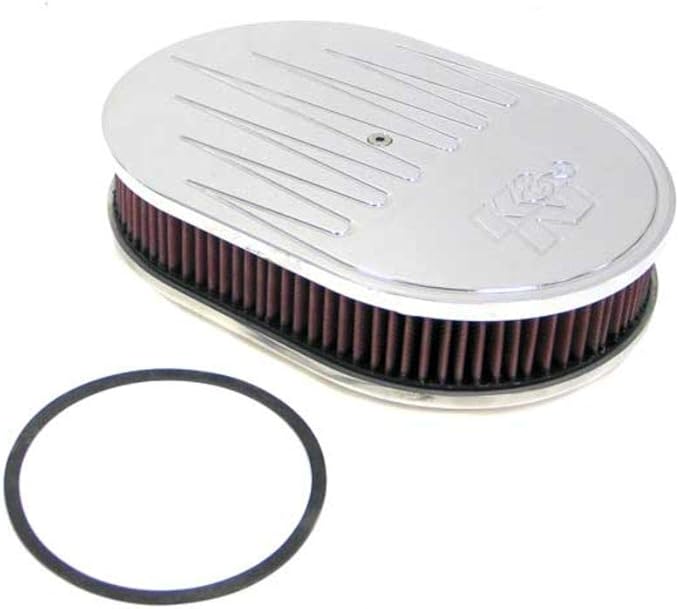 K&N Oval Air Filter Assembly High Performance Washable Replacement Engine Filter by K&N Engineering - American Made