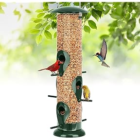 Birds Choice Dragonfly Tube Bird Feeder 6-Inch French Bronze by Birds Choice - American Made