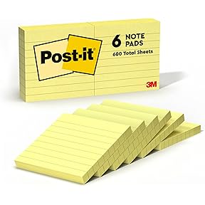 Post-it Notes 3x3 in, 6 Pads — Canary Yellow, Clean Removal by Post-it - American Made