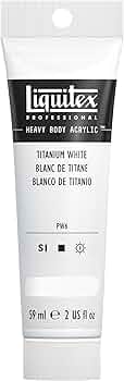 Liquitex Professional Heavy Body Acrylic Paint, 2-oz Tube, Titanium White by Liquitex - American Made