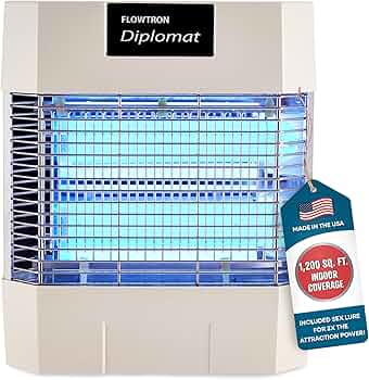 Flowtron Indoor Bug Zapper, 80W UV Light with Pheromone Attractant, 1200 Sq Ft by Flowtron - American Made