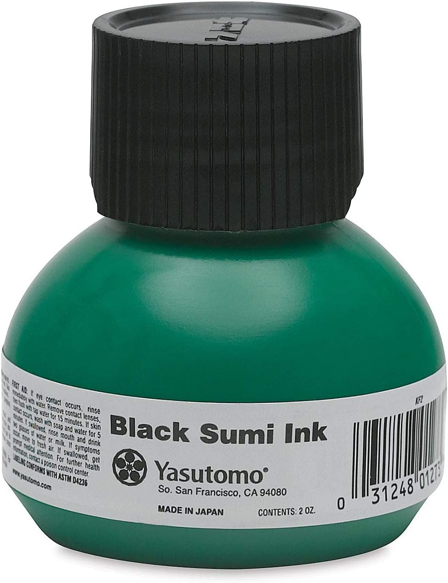 Yasutomo Liquid Sumi Ink 2oz Black by Yasutomo - American Made