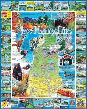 White Mountain Puzzles Best of New Hampshire 1000 Piece Jigsaw Puzzle by White Mountain Puzzles - American Made