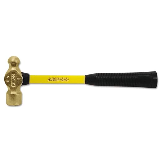 Ampco Safety Tools H-3FG Ball Peen Hammer Non-Sparking 1.5lb by Ampco Safety Tools - American Made