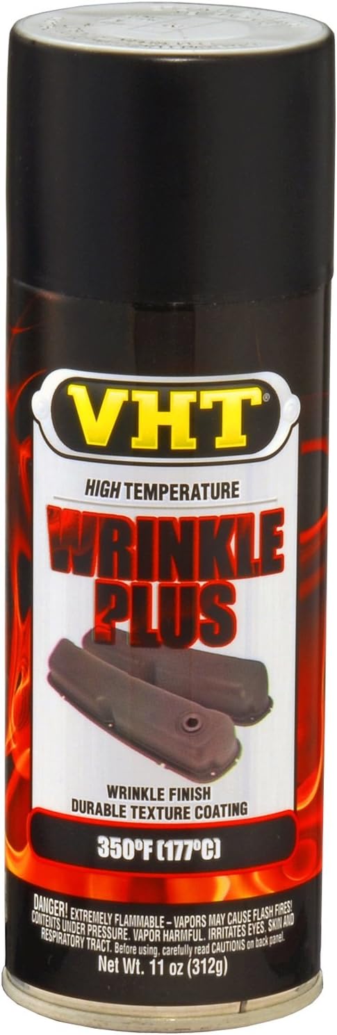 VHT SP201 High Temperature Wrinkle Plus Paint Black 11 oz by VHT - American Made