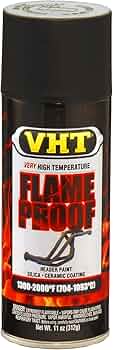 VHT FlameProof Coating Flat Black High Heat Spray Paint 11 oz by VHT - American Made