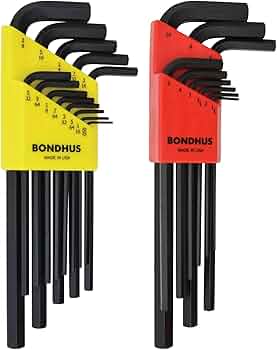 Bondhus 18-Piece SAE + Metric Hex L-Wrench Double Pack by Bondhus - American Made