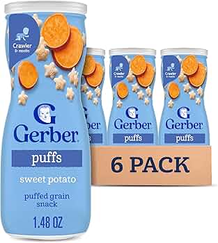 Gerber Sweet Potato Puffs 1.48 oz 6-Pack by Gerber - American Made
