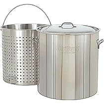 Bayou Classic 1182 82-Quart Stainless Steel Stockpot with Basket by Bayou Classic - American Made