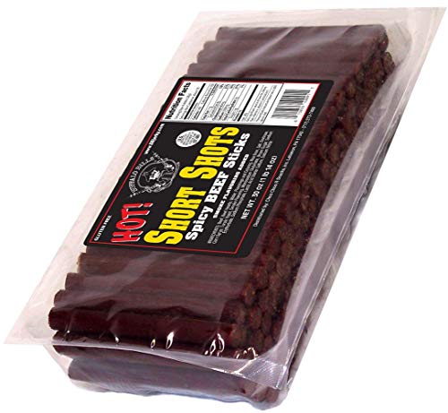 Buffalo Bills Hot Short Shots (120 hot and spicy 3.5” beef sticks per 30oz bag) by Buffalo Bills - American Made