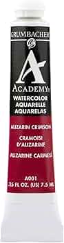 Grumbacher Academy Watercolor Alizarin Crimson by Grumbacher - American Made