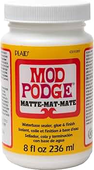 Mod Podge Matte Sealer Glue and Finish 8oz by Plaid Crafts - American Made