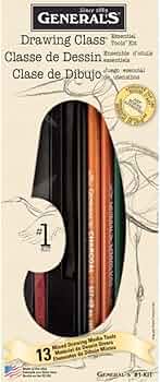 General Pencil Drawing Class Essential Tools Kit 13-Piece by General Pencil - American Made