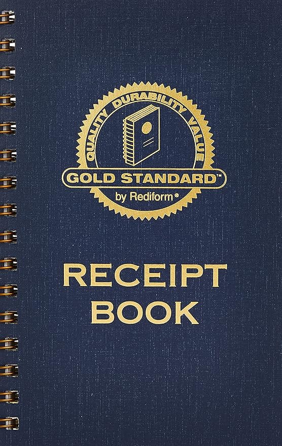 Rediform Gold Standard Money Receipt Book Twin-Wire Binding Carbonless Duplicate by Rediform - American Made