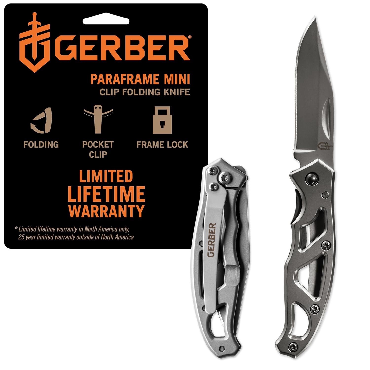Gerber Gear Paraframe Mini Pocket Knife 2.2 Inch Fine Edge by Gerber Gear - American Made