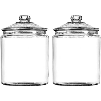 Anchor Hocking Heritage Hill 3-Quart Glass Jar with Lid, 2-Pack by Anchor Hocking - American Made