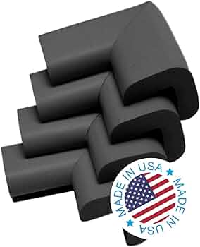 KidKusion Safety Corner Cushions Black 4-Pack by KidKusion - American Made