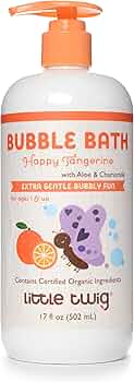 Little Twig Bubble Bath Happy Tangerine 17oz Made in USA by Little Twig - American Made