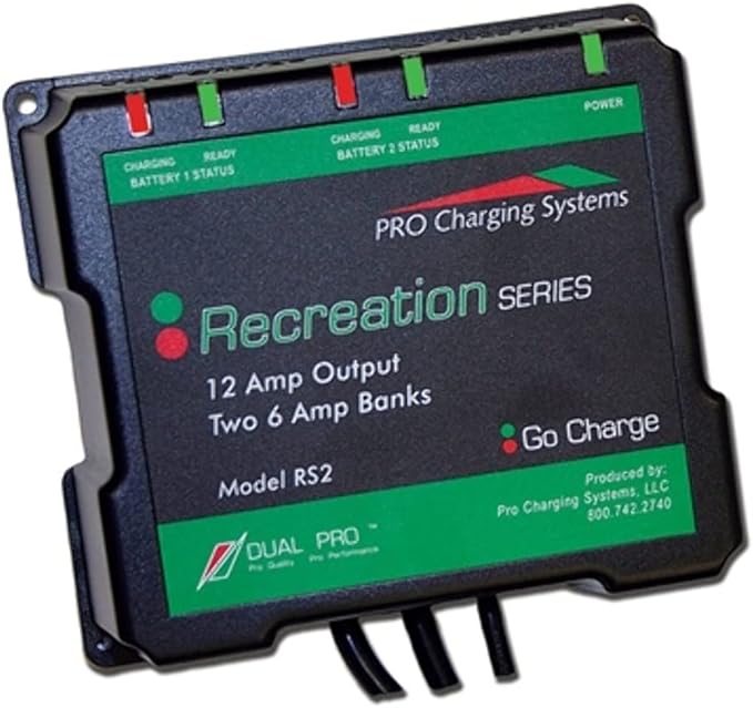 Dual Pro RS2 Recreation Series Onboard Marine Battery Charger â€” 12A 2-Bank by Dual Pro - American Made