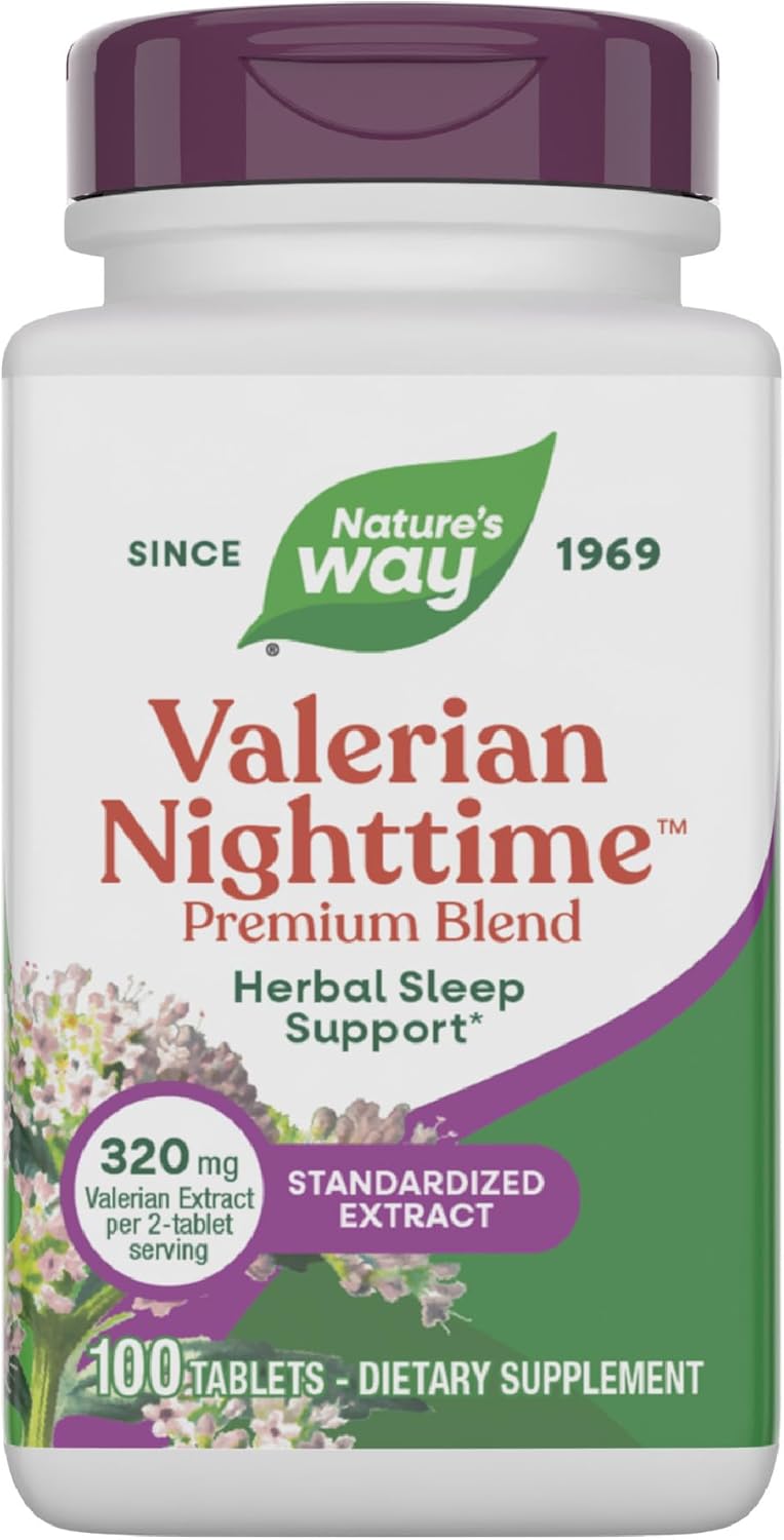 Nature's Way Valerian Nighttime Premium Blend 100 Tablets by Nature's Way - American Made
