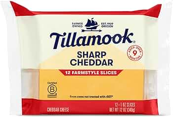 Sharp Cheddar Cheese Slices 12oz by Tillamook - American Made