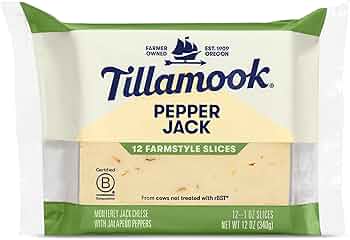 Pepper Jack Cheese Slices 12oz by Tillamook - American Made