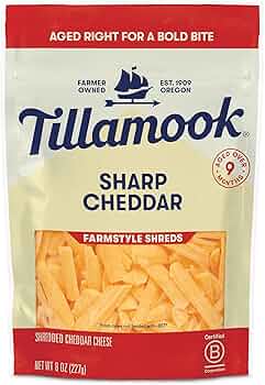 Tillamook Sharp Cheddar Shredded Cheese 8oz by Tillamook - American Made