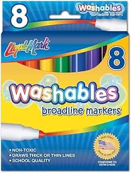 Liqui-Mark Washable Markers 8-Pack Classic Colors by Liqui-Mark - American Made