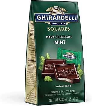 Ghirardelli Dark Chocolate Mint Squares 5.32oz by Ghirardelli - American Made