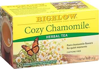 Bigelow Cozy Chamomile Herbal Tea Bags 20 Count by Bigelow Tea - American Made