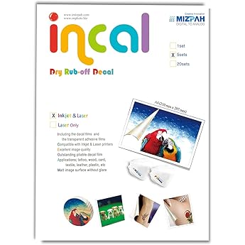 Grafix Clear Rub-Onz Inkjet Laser Film 8.5x11 4-Pack by Grafix - American Made