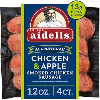 Aidells Smoked Chicken and Apple Sausage Links 4 Count by Aidells Sausage - American Made