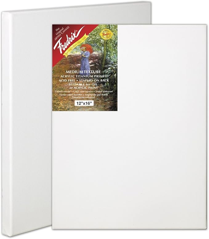 Fredrix Red Label Stretched Canvas 20x24 Inch by Fredrix Artist Canvas - American Made