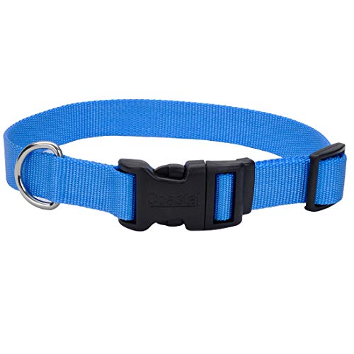Coastal Pet Adjustable Dog Collar Plastic Buckle Blue 3/4-Inch by Coastal Pet Products - American Made